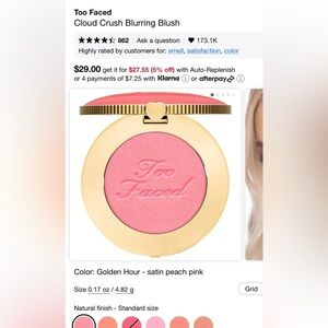 Too Faced Cloud Crush Blush